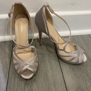 Strappy Silver Heels